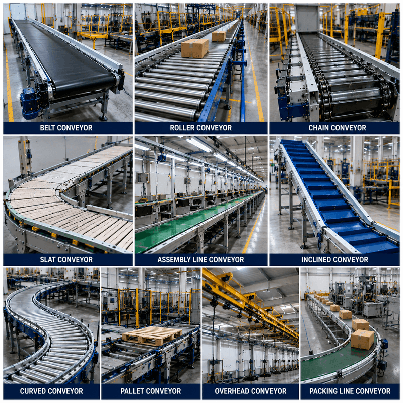 Types of Conveyor Systems We Manufacture