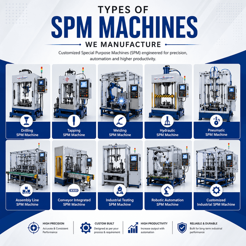 Types of SPM Machines We Manufacture