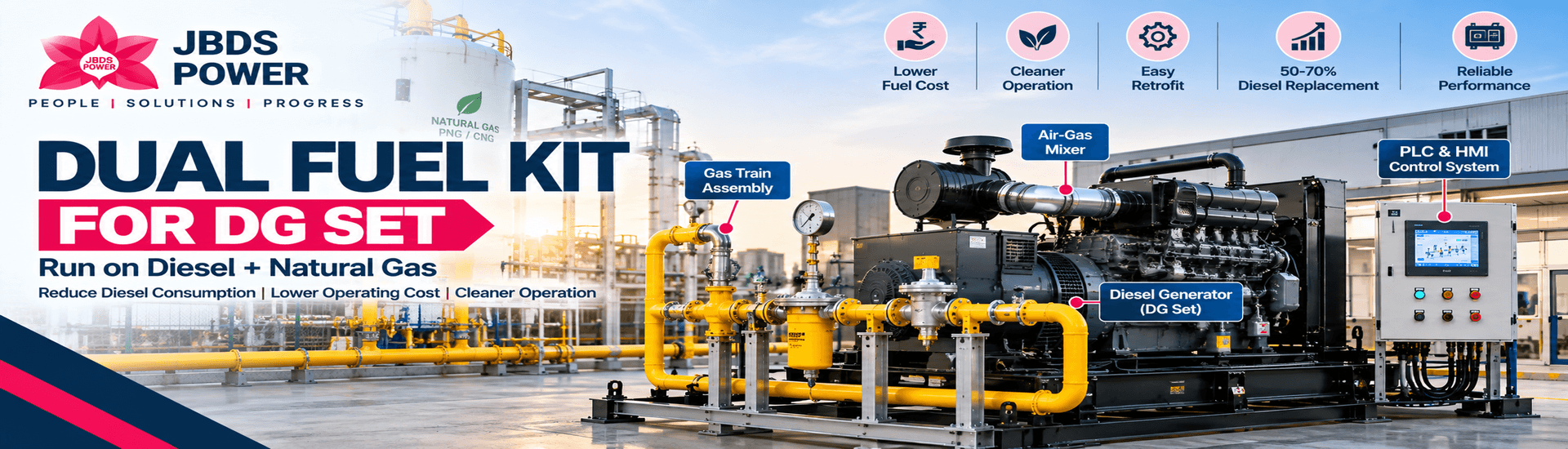 Dual Fuel Kit for DG Set: Working, Benefits, Components & Applications